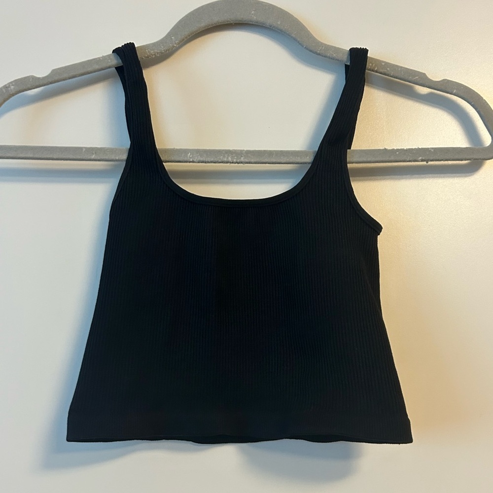 Free People black ribbed crop top size xs/s